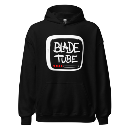 BladeTube - Unisex Black Hoodie TV Logo image