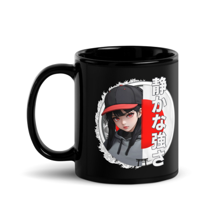 Shizukana tsuyo-sa - Black Glossy Mug image