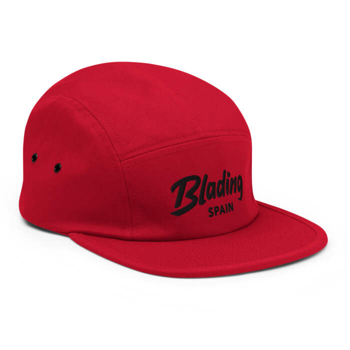 5 panel cap red right front 6515cfbcbb72a scaled